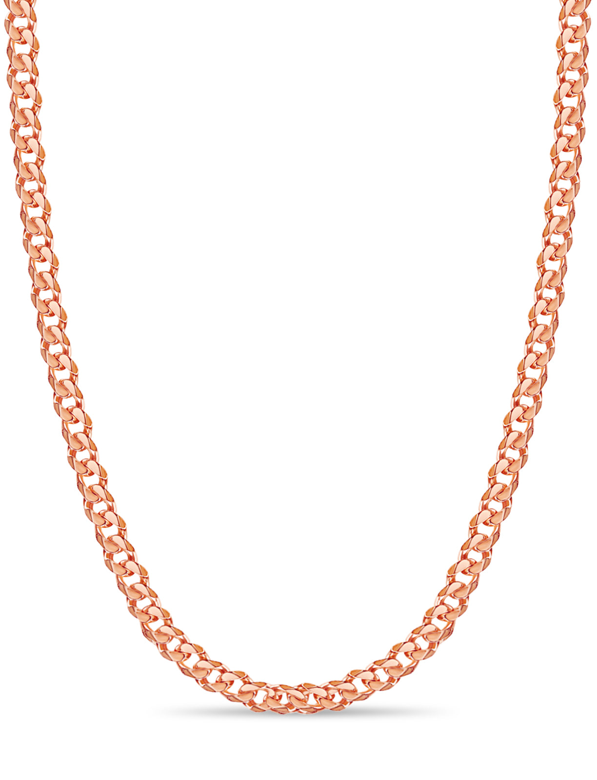 Handmade Solid Gold Curb Necklace , 11mm