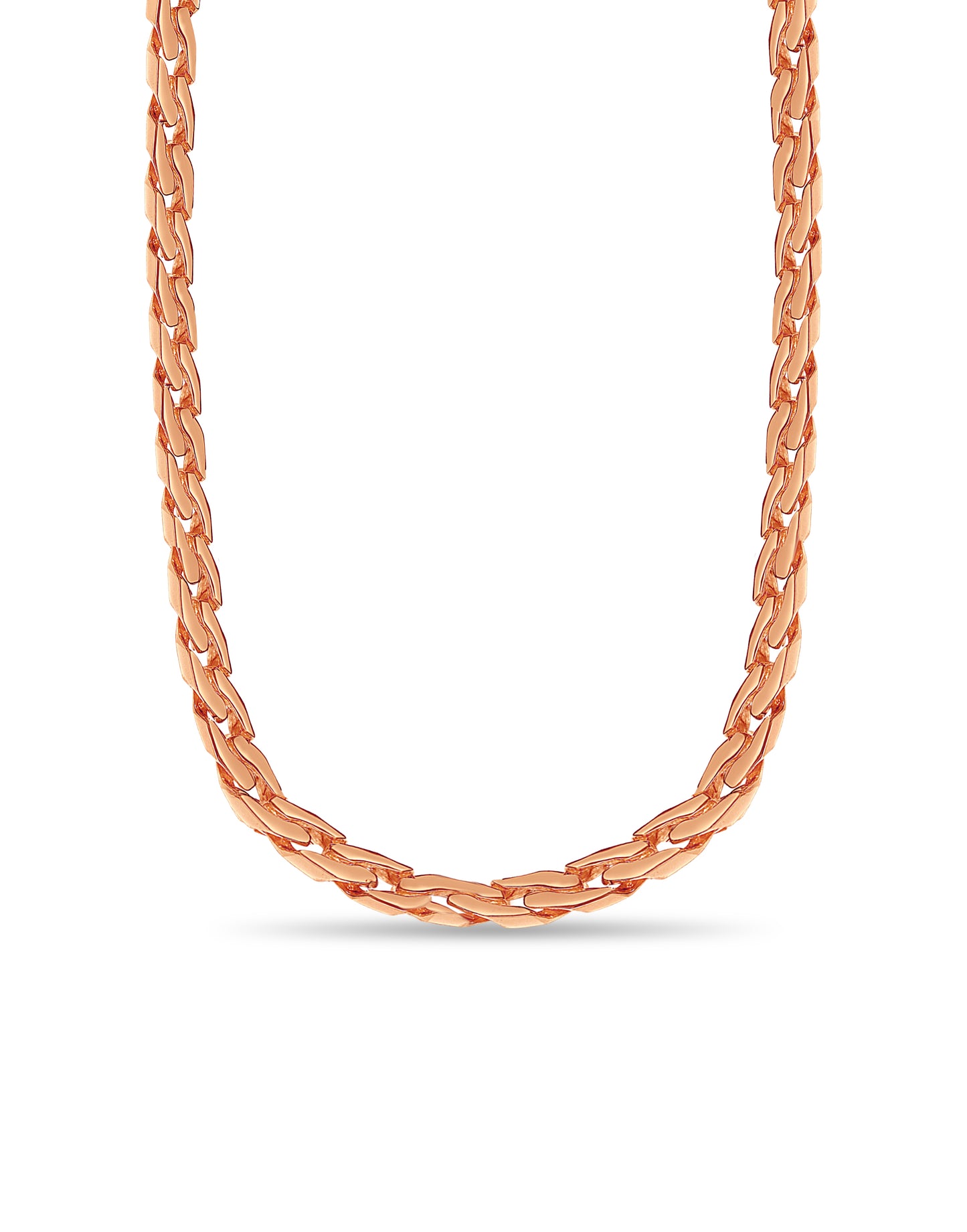 Handmade Solid Gold Curb Necklace , 15mm
