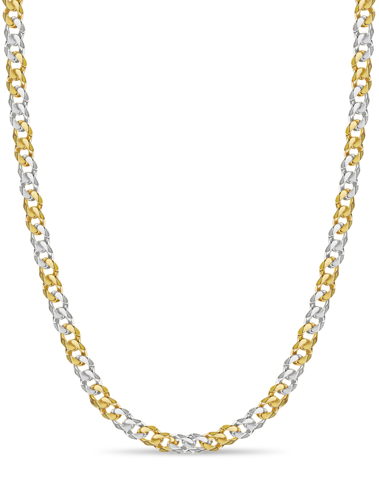 Handmade Solid Gold Curb Necklace , 11mm