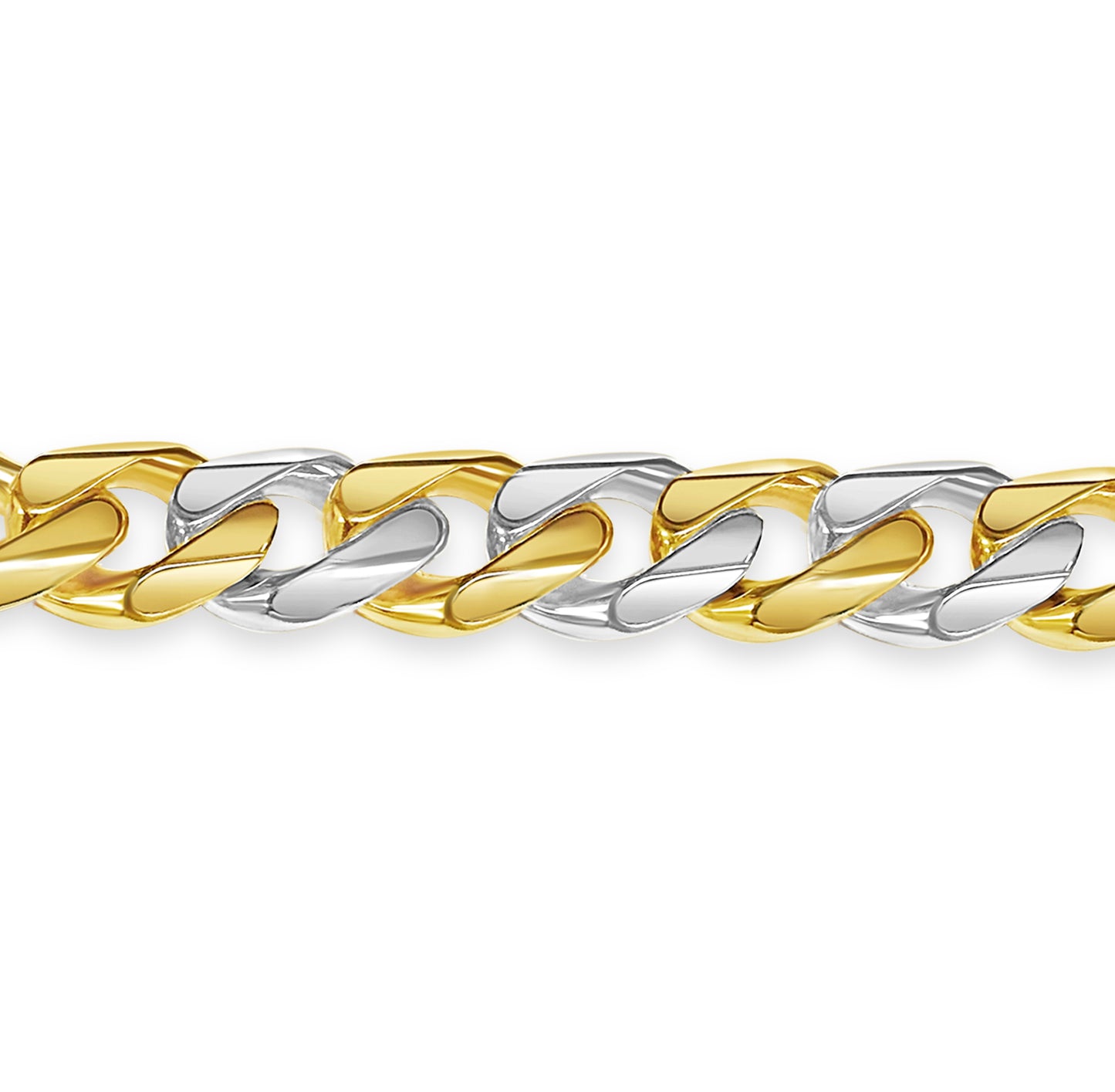 Handmade Solid Gold Curb Bracelet , 13mm