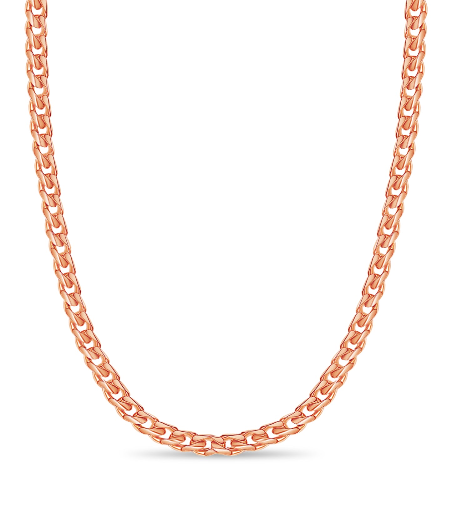 Handmade Solid Gold Curb Necklace , 13mm