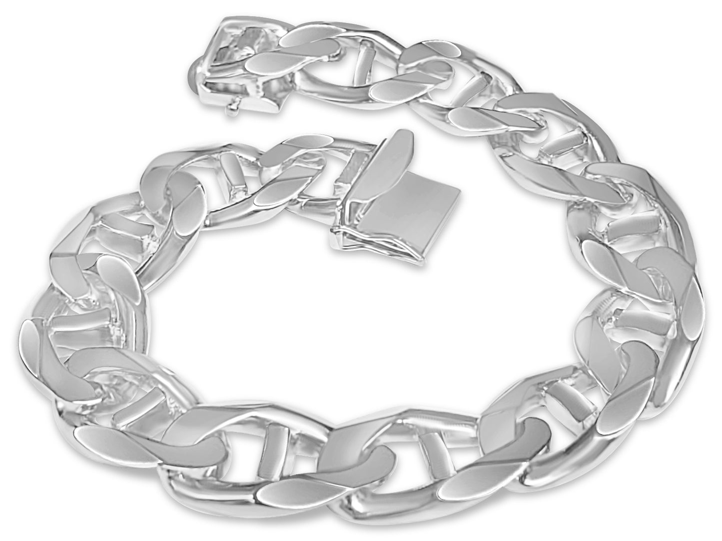Handmade Solid Gold Anchor Mariner Bracelet , 15mm