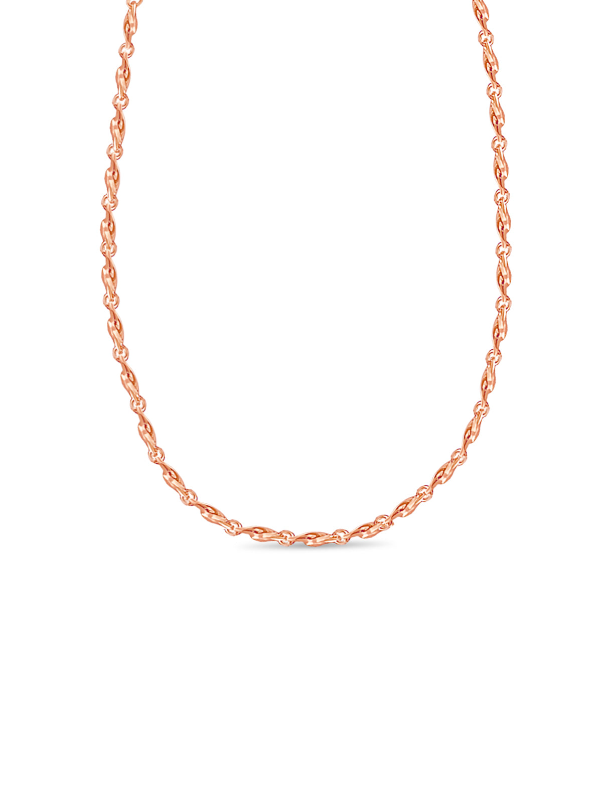 Handmade Solid Gold Twist Necklace , 5mm