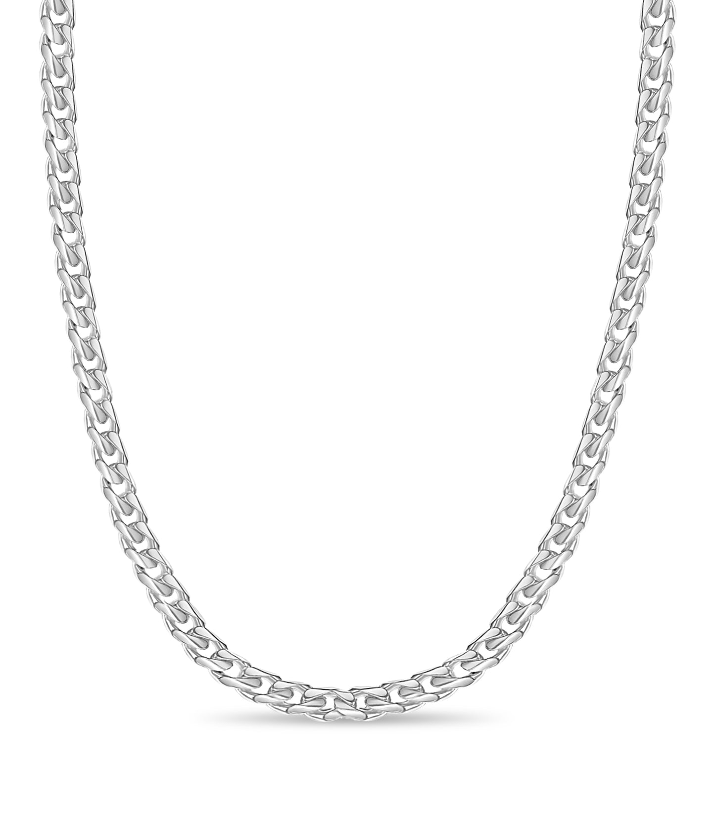 Handmade Solid Gold Curb Necklace , 13mm