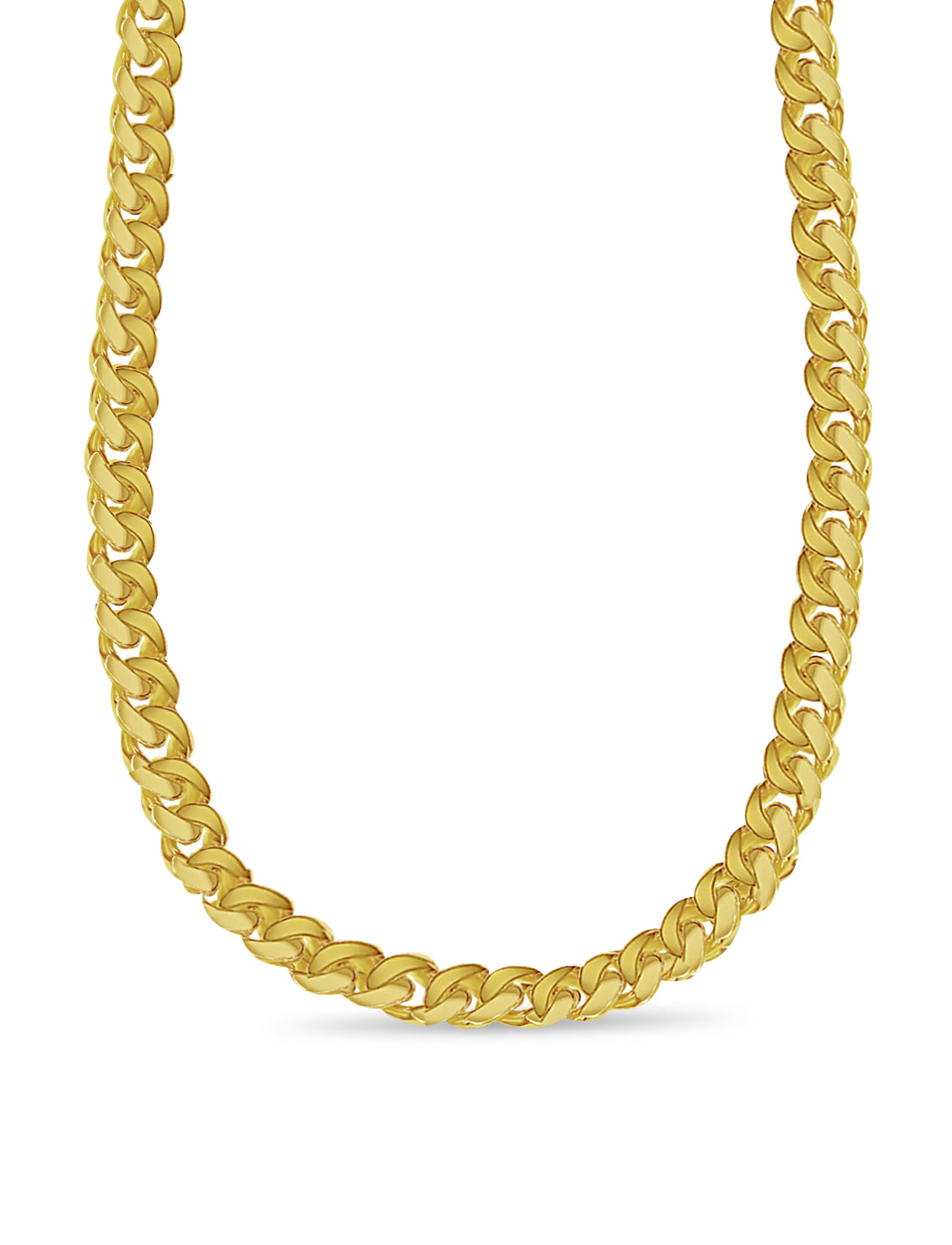 Handmade Solid Gold Miami Cuban Necklace , 10mm