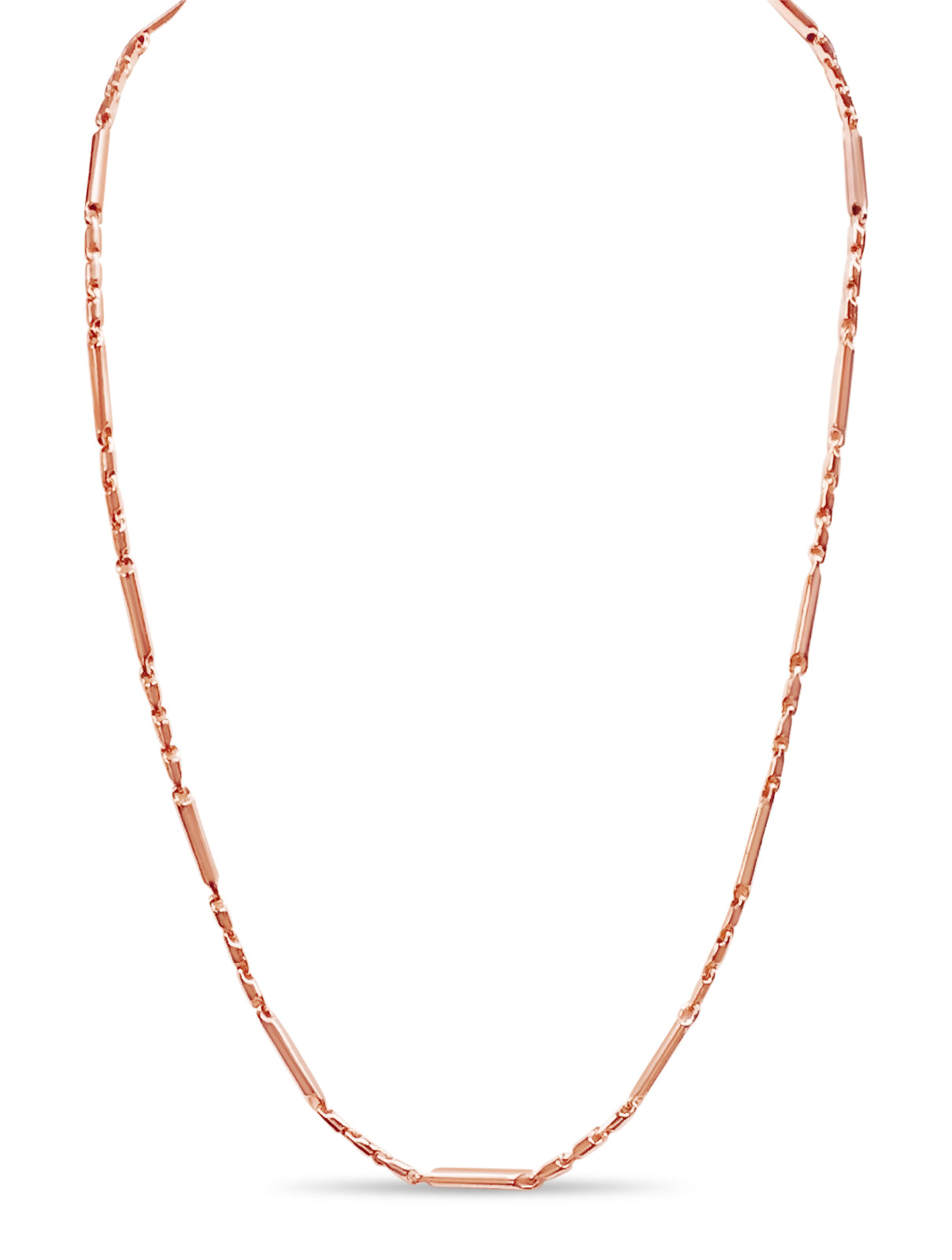 Handmade Solid Gold Cylinder Tube Necklace , 4mm