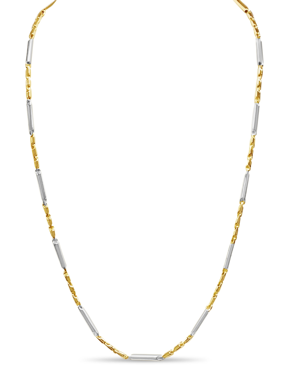 Handmade Solid Gold Cylinder Tube Necklace , 4mm