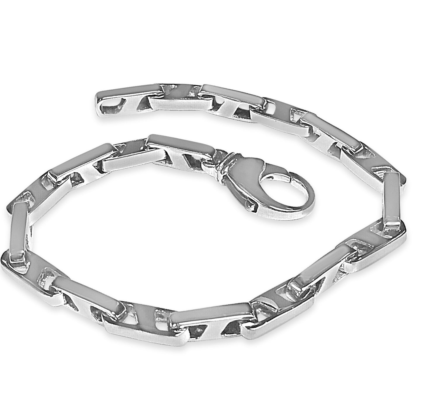 Handmade Solid Gold Buckle Bracelet , 5mm
