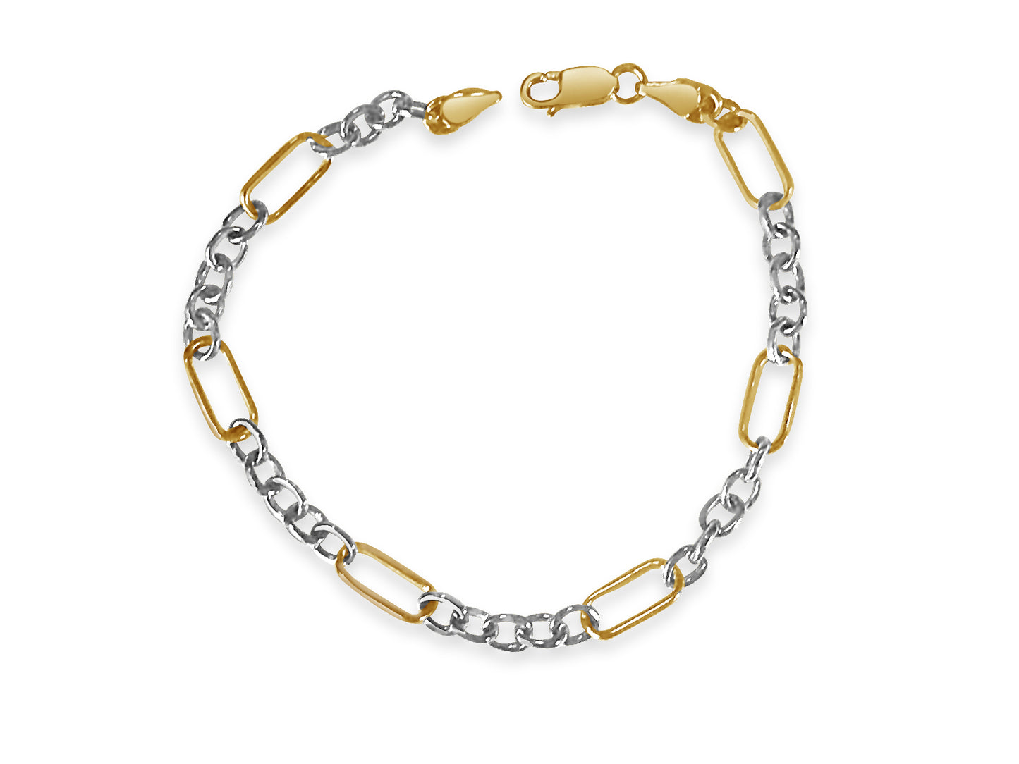 Handmade Solid Gold Curb Bracelet , 6mm