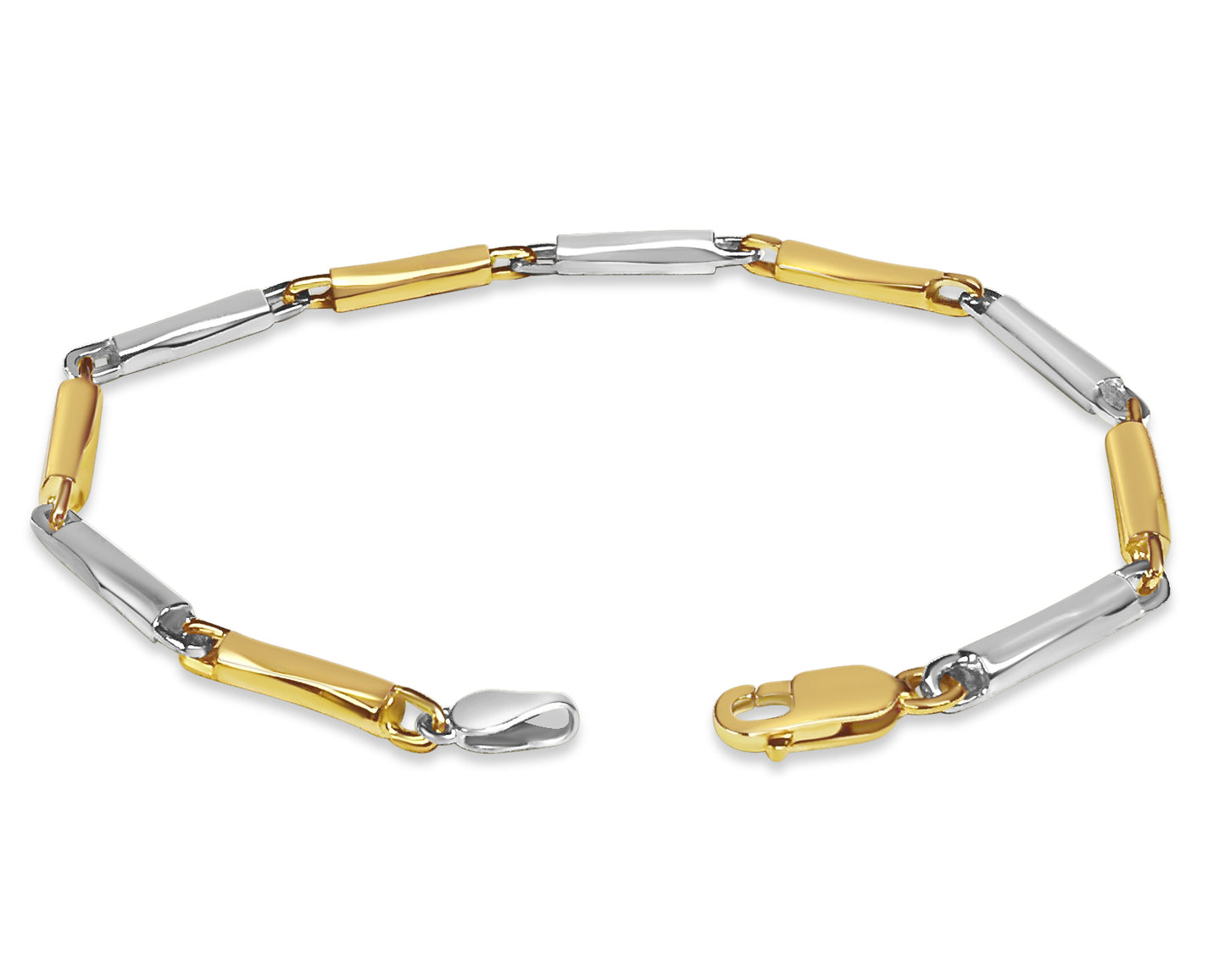 Handmade Solid Gold Cylinder Tube Bracelet , 4mm