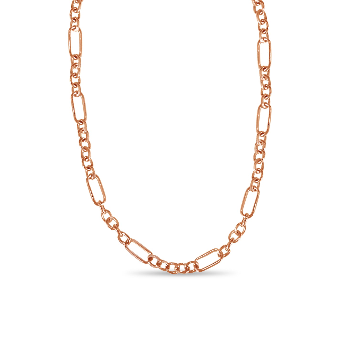 Handmade Solid Gold Curb Necklace , 6mm