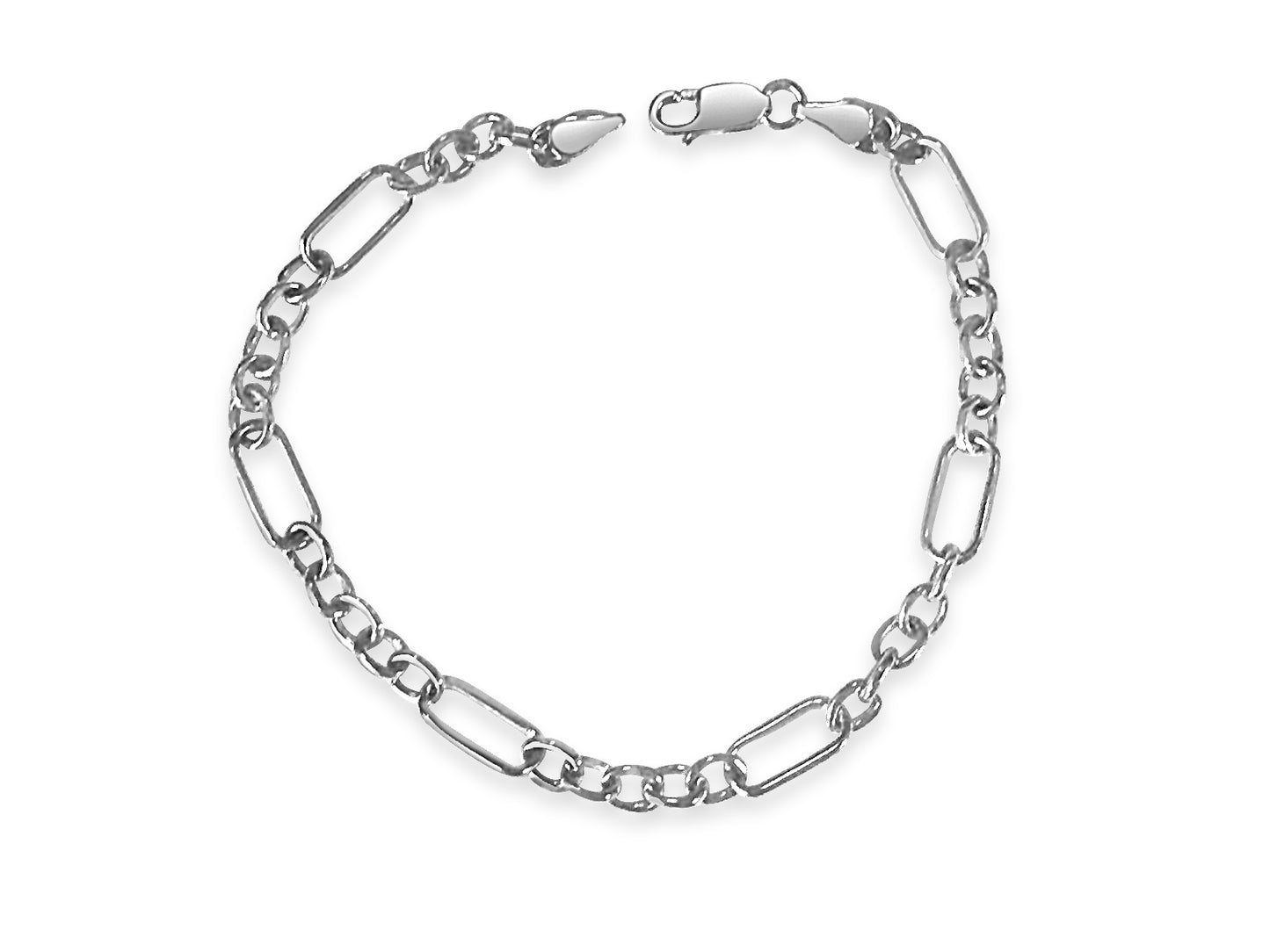 Handmade Solid Gold Curb Bracelet , 6mm