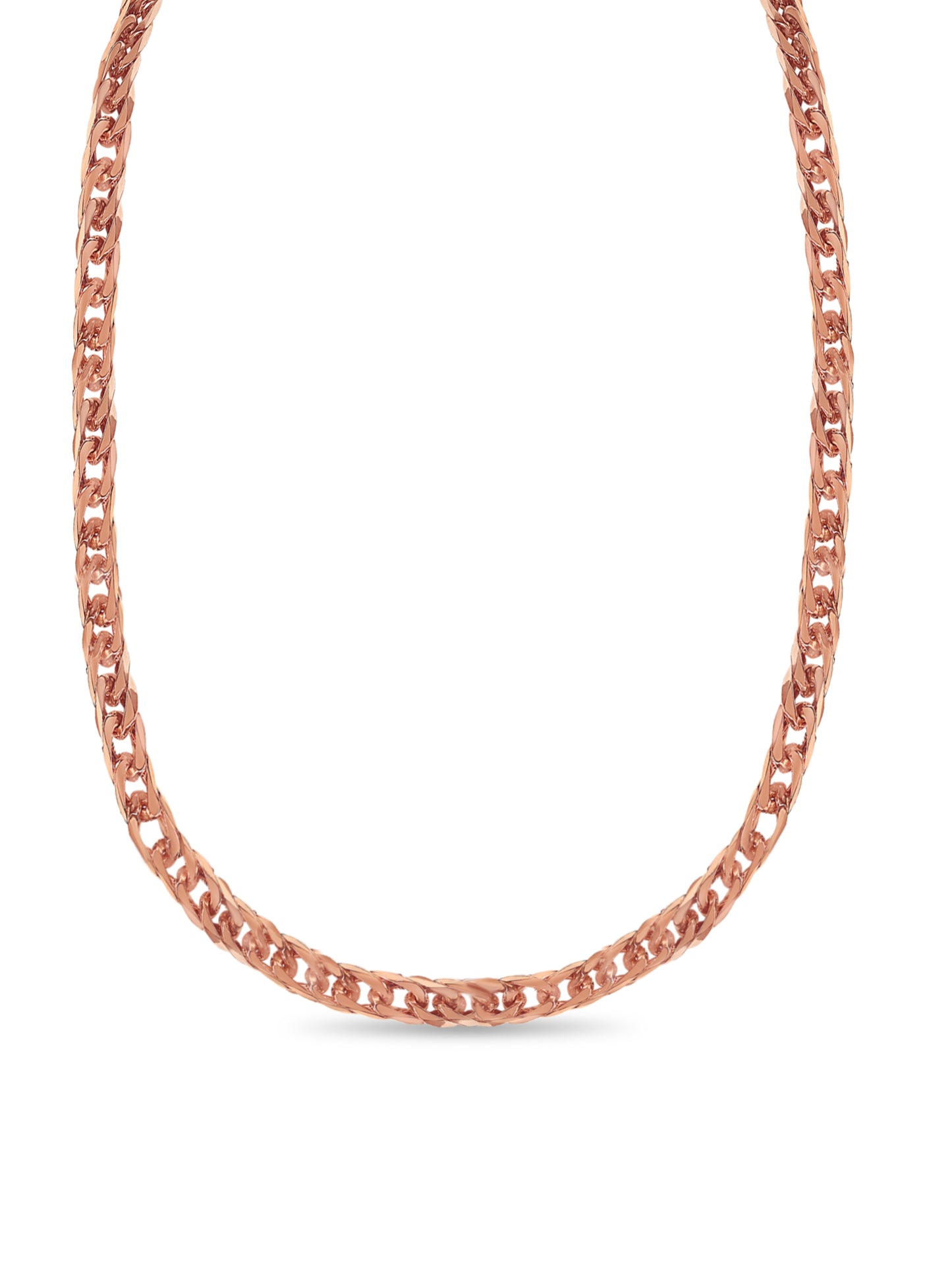 Handmade Solid Gold Curb Necklace , 16mm