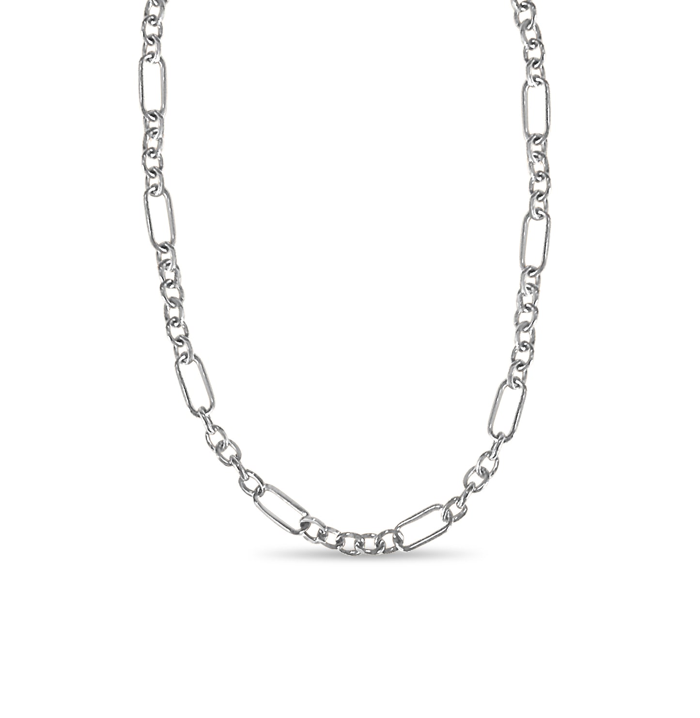 Handmade Solid Gold Curb Necklace , 6mm