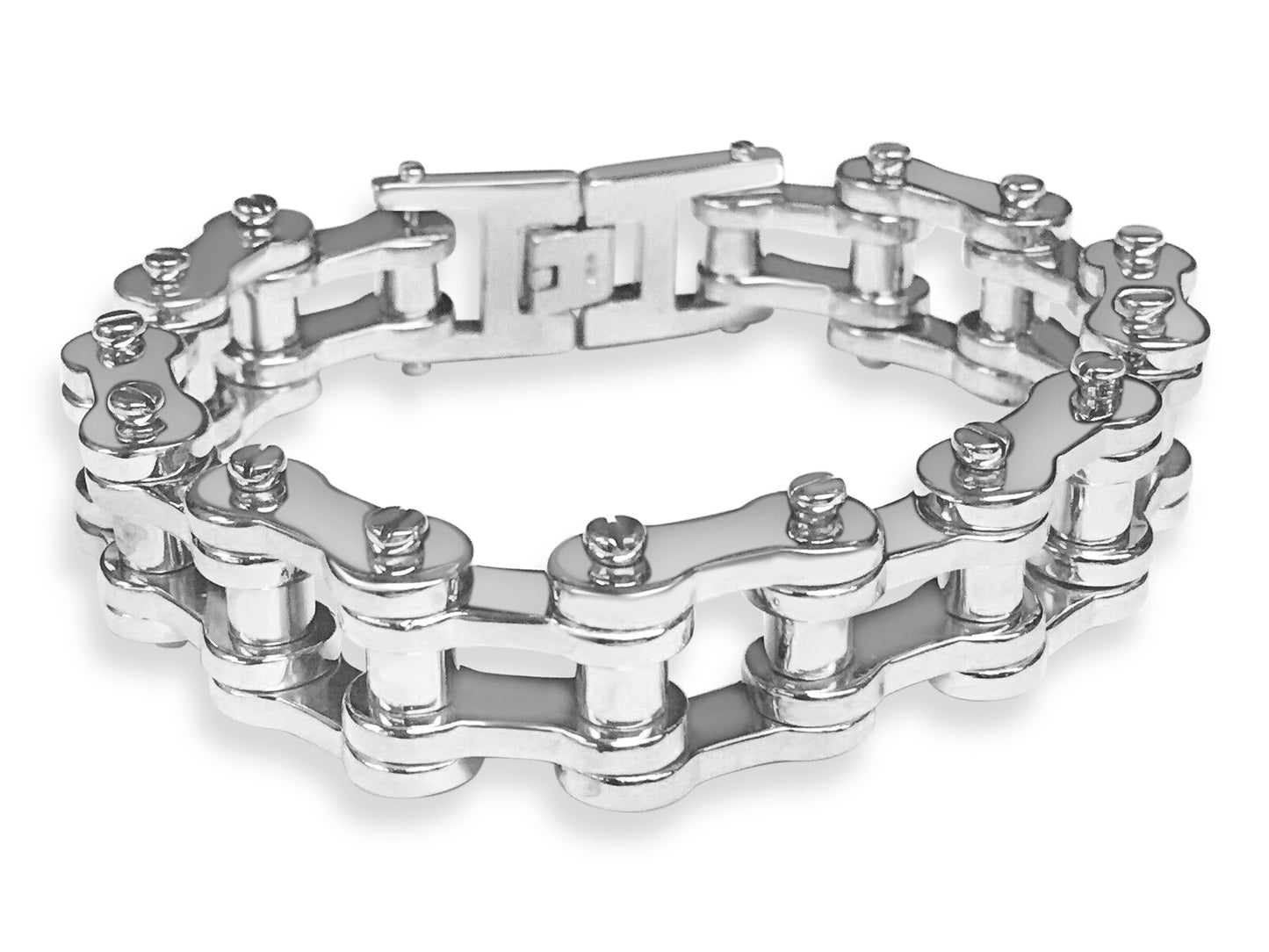 Handmade Solid Gold Motorcycle/Bike Chain Bracelet , 20mm