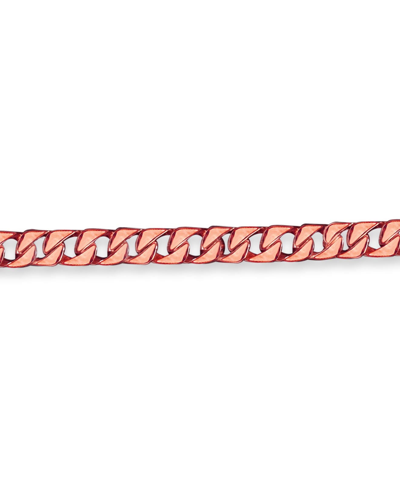 Handmade Solid Gold Curb Bracelet , 9mm
