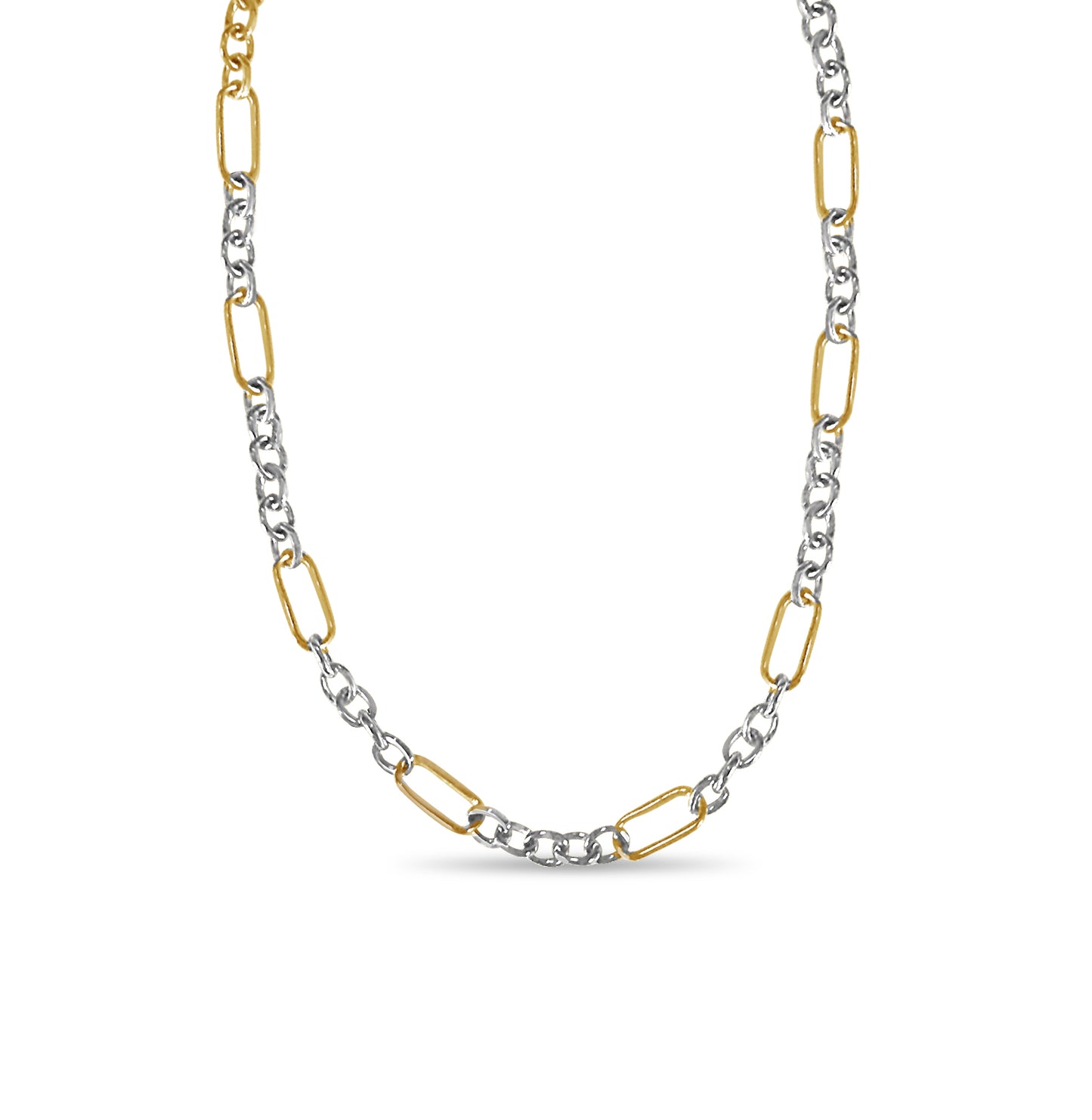 Handmade Solid Gold Curb Necklace , 6mm