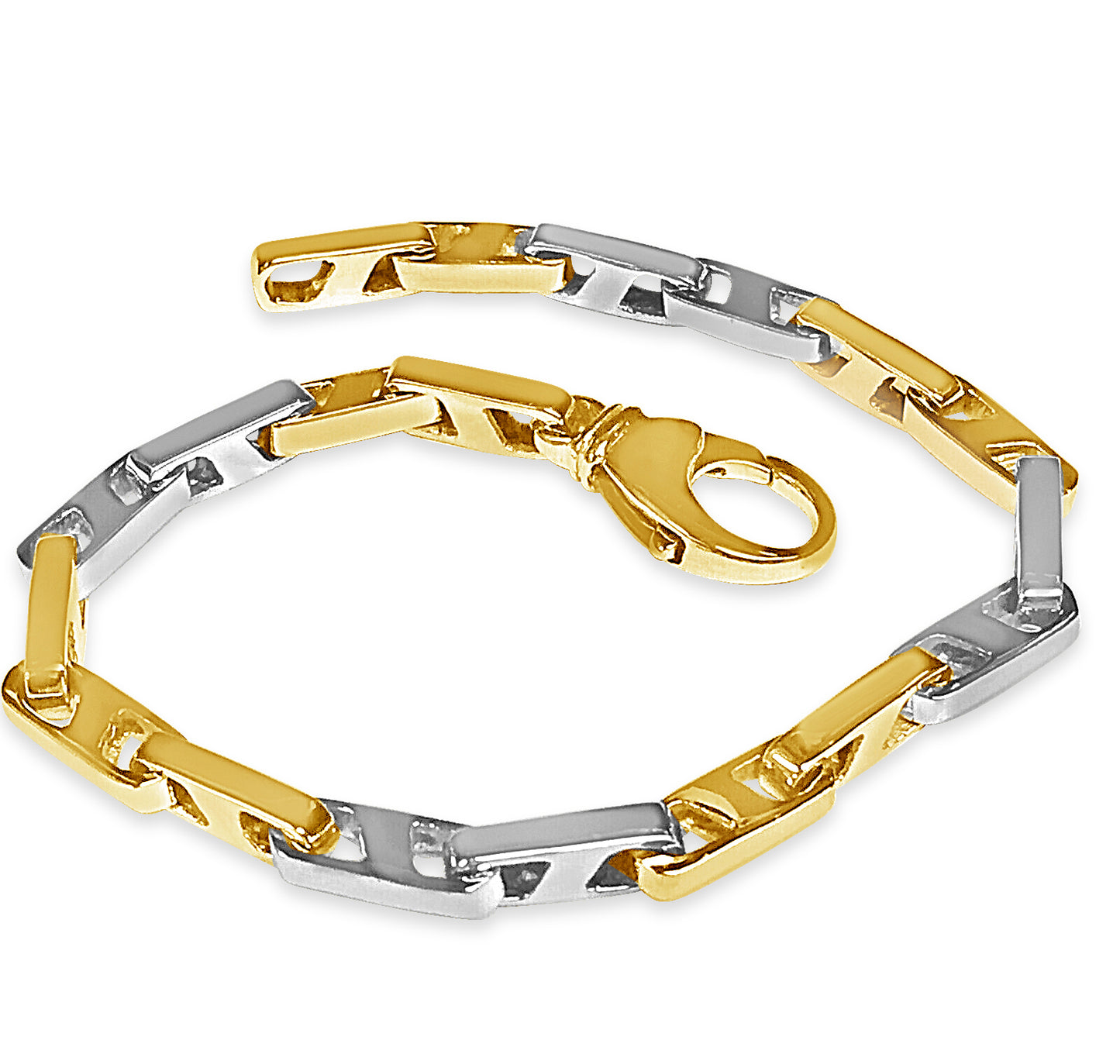 Handmade Solid Gold Buckle Bracelet , 5mm