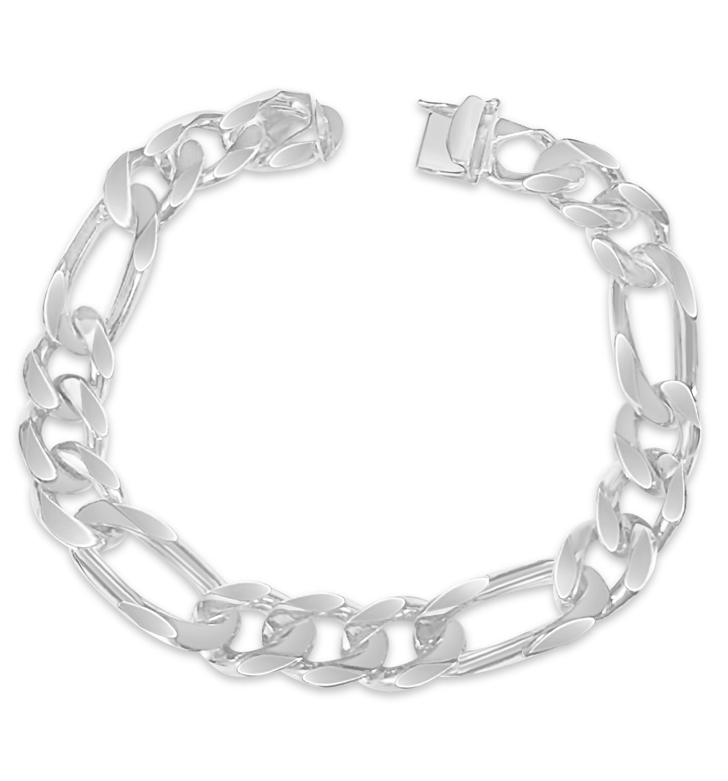 Handmade Solid Gold Figaro Bracelet , 12mm