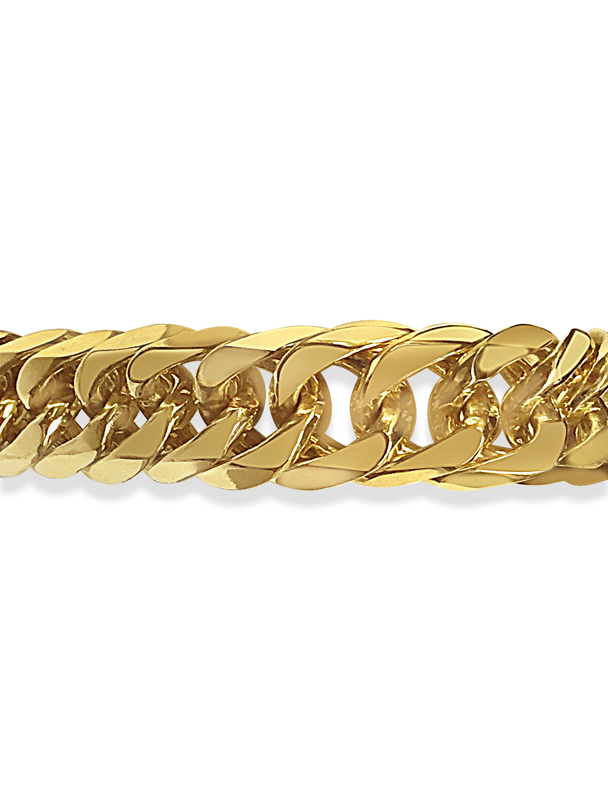 Handmade Solid Gold Curb Bracelet , 16mm