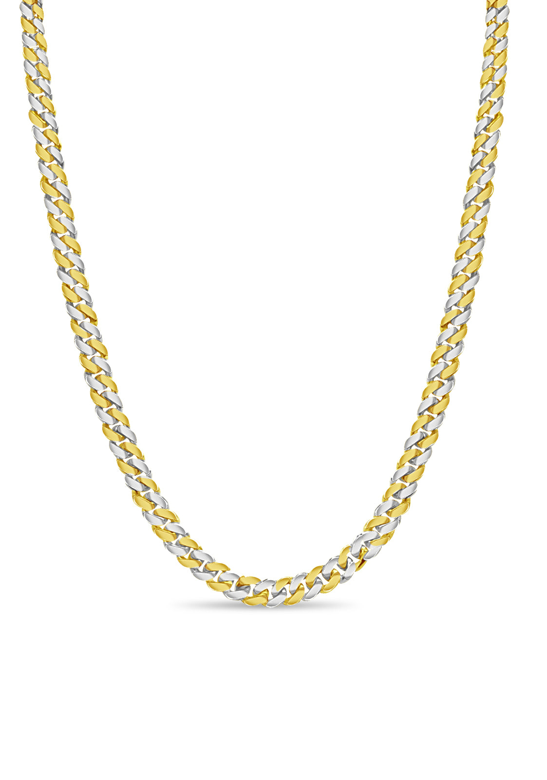 Handmade Solid Gold Miami Cuban Necklace , 8mm