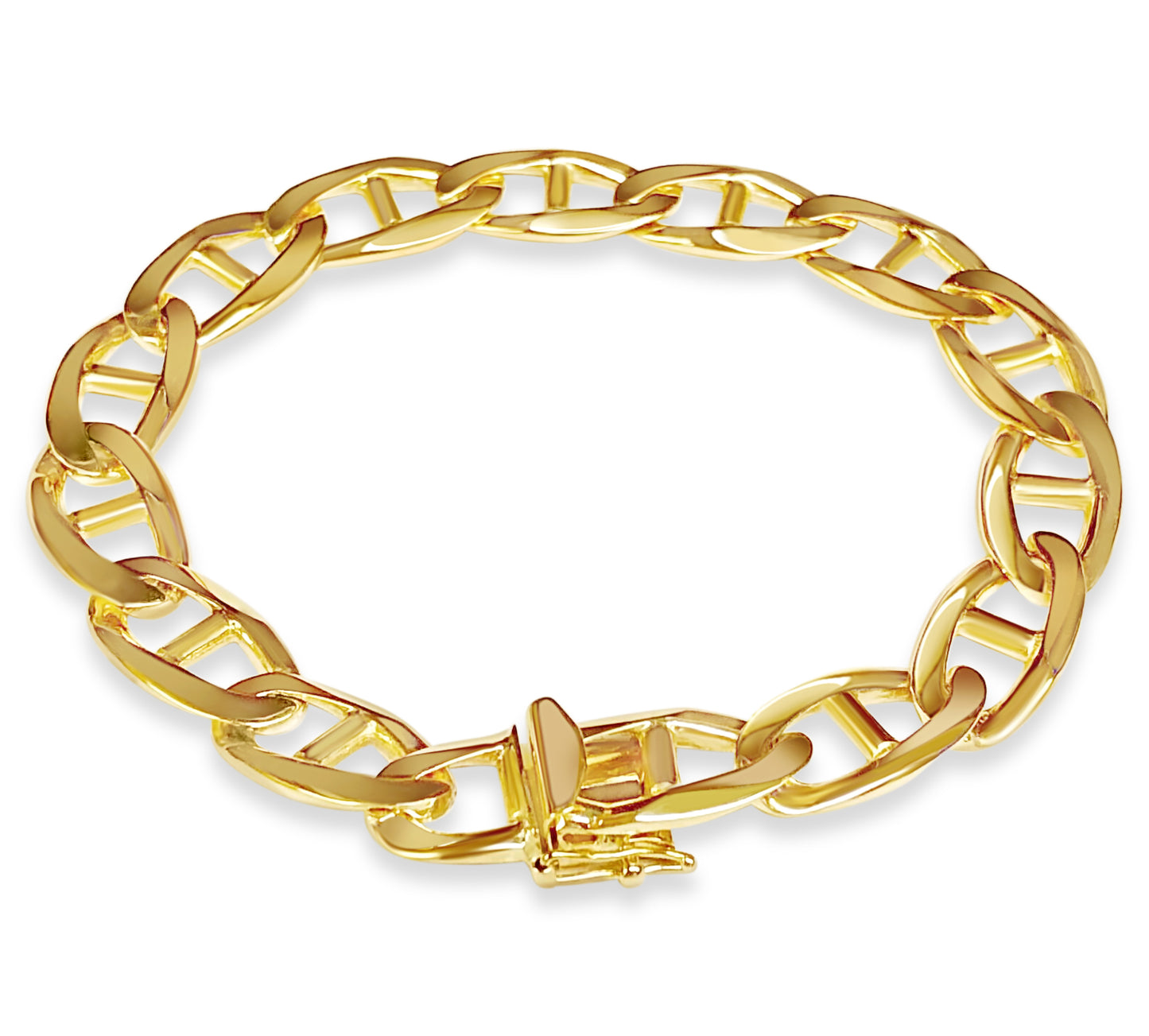 Handmade Solid Gold Mariner Bracelet , 11mm