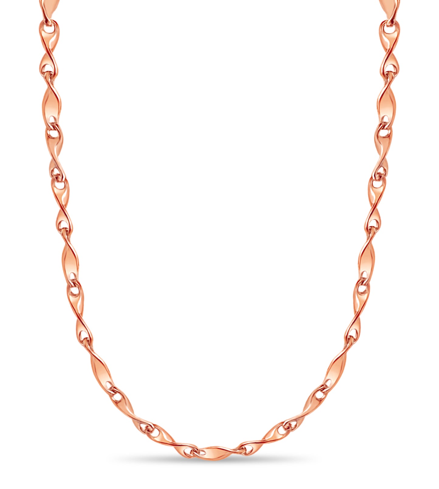 Handmade Solid Gold Twist Necklace , 4mm