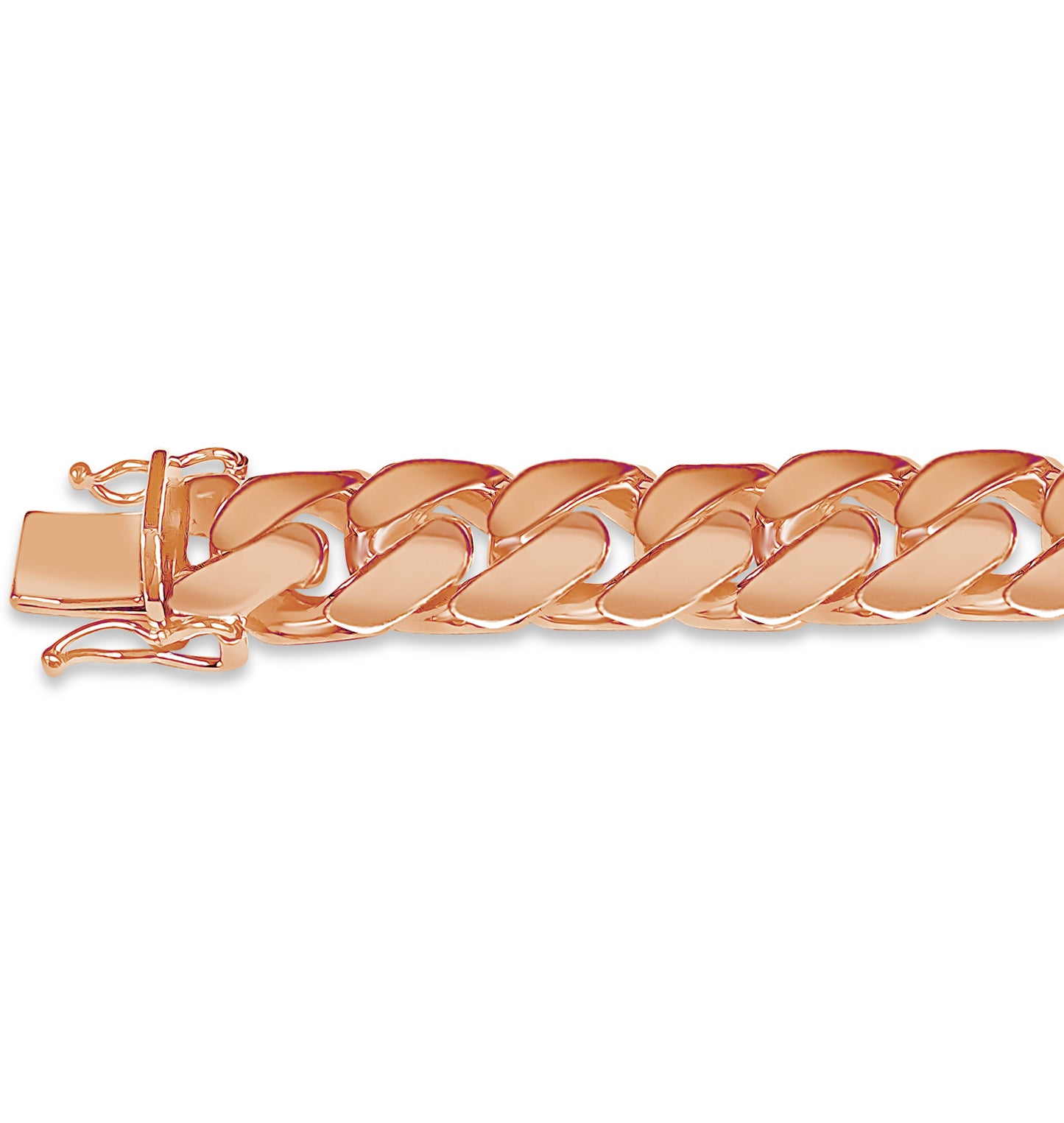 Handmade Solid Gold ID Curb Bracelet , 13mm