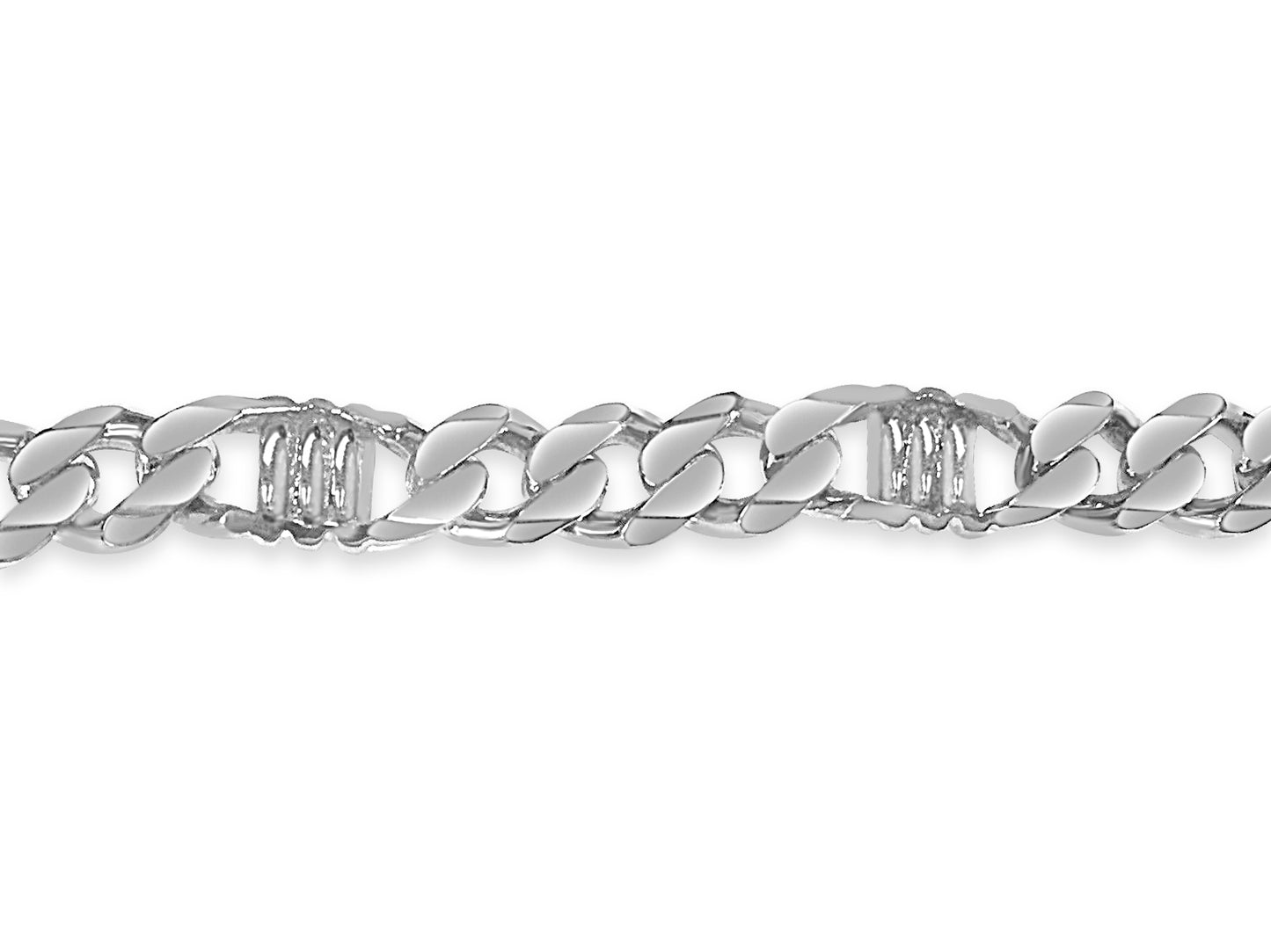 Handmade Solid Gold Curb & Bar Bracelet , 11mm
