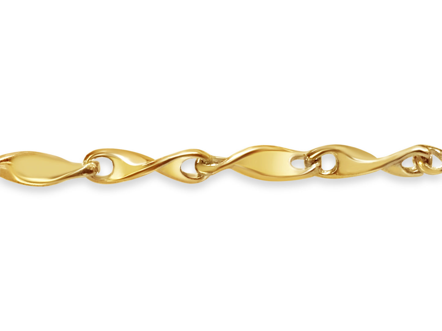 Handmade Solid Gold Twist Necklace , 4mm