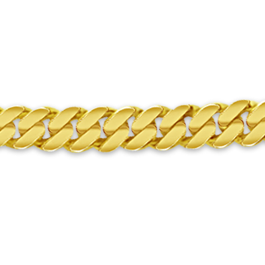 Handmade Solid Gold Miami Cuban Necklace , 8mm