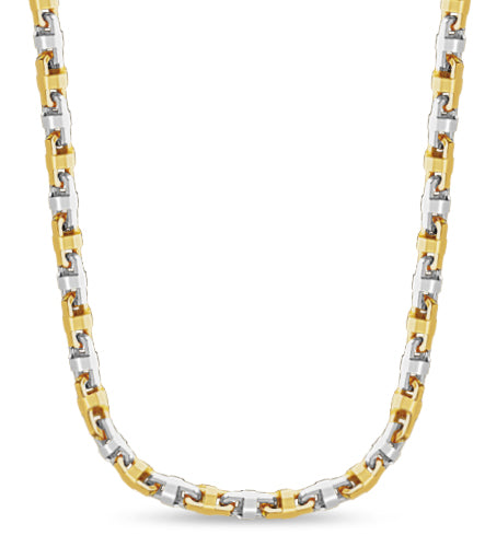 Handmade Solid Gold Anchor Mariner Necklace , 12mm