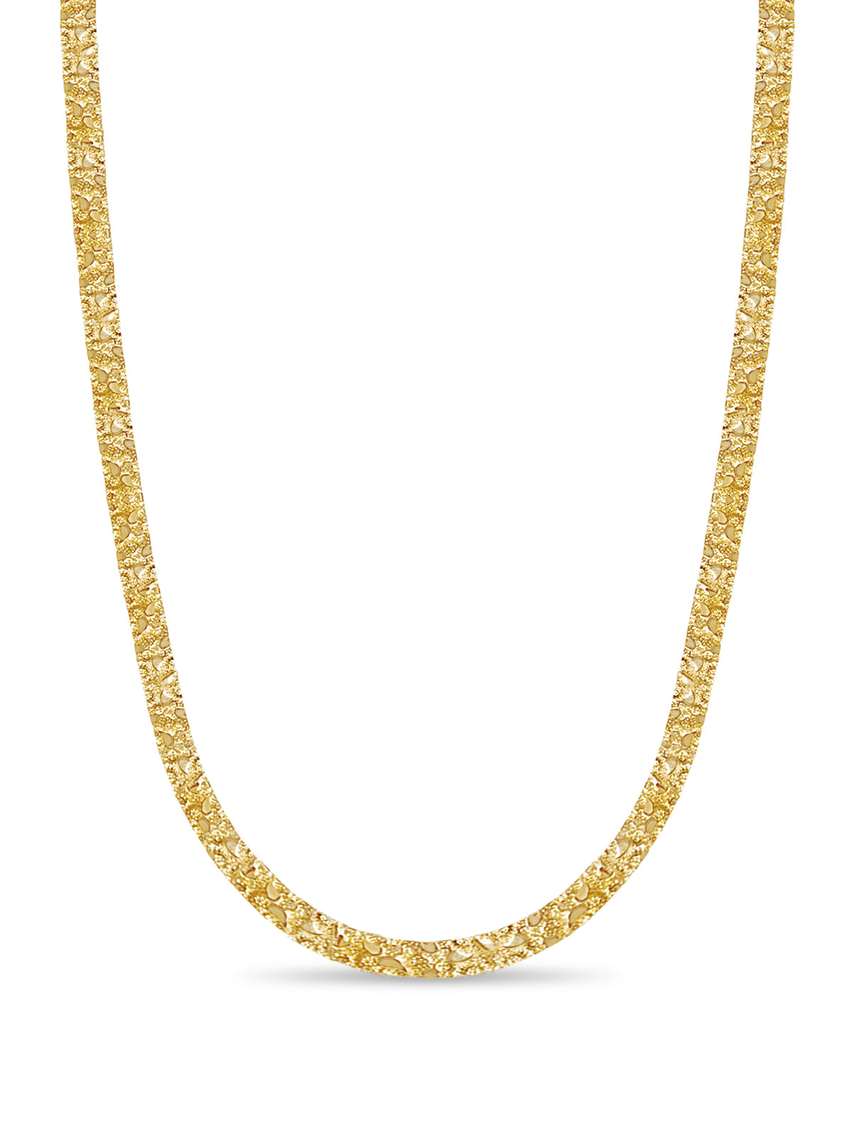 Handmade Solid Gold Nugget Necklace , 7mm
