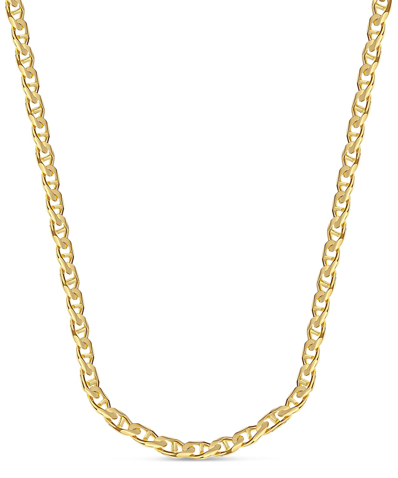 Handmade Solid Gold Mariner Necklace , 17mm