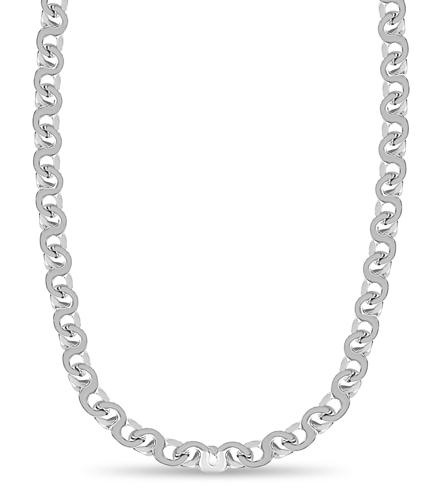 Handmade Solid Gold Flat Necklace , 12mm