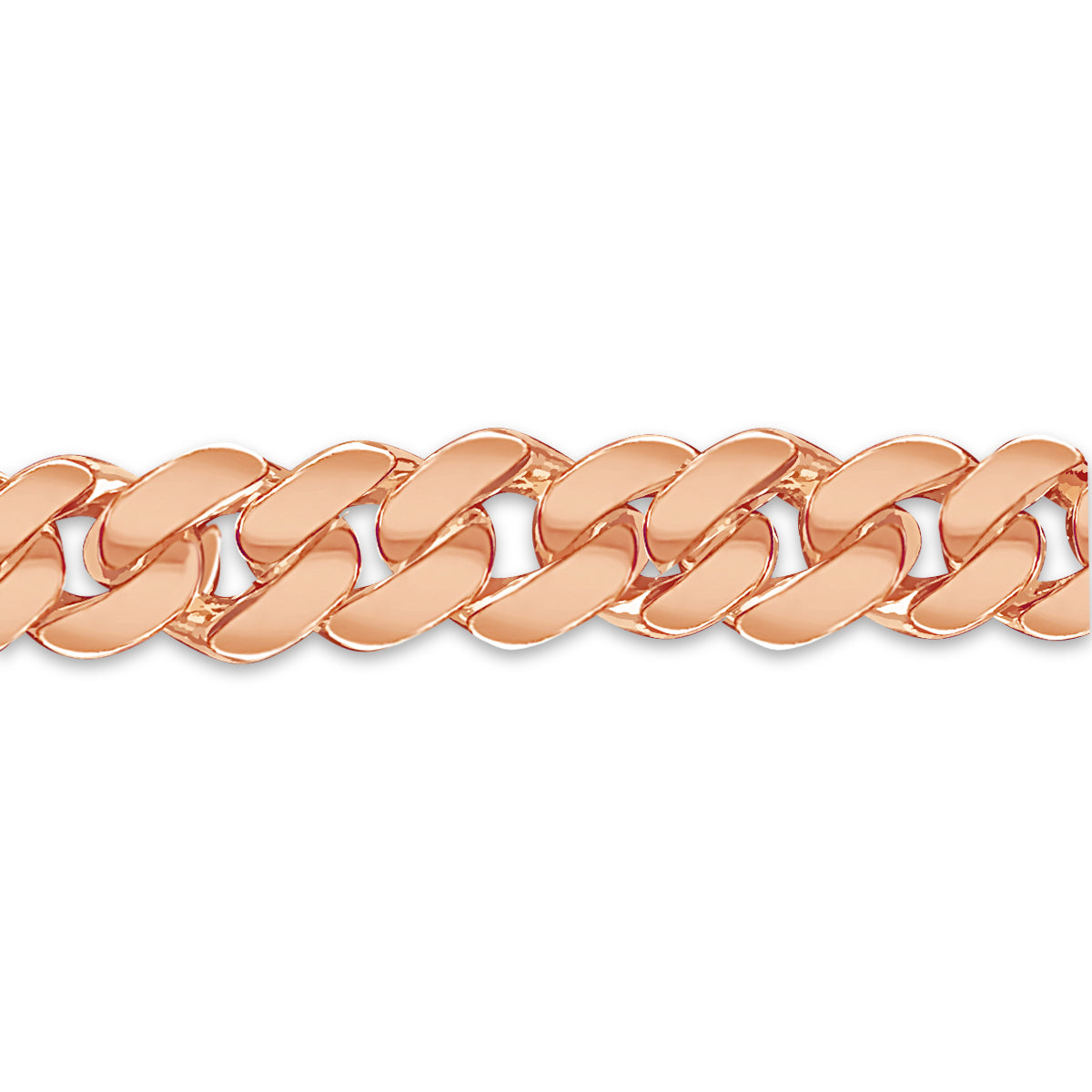 Handmade Solid Gold Curb Necklace , 12mm
