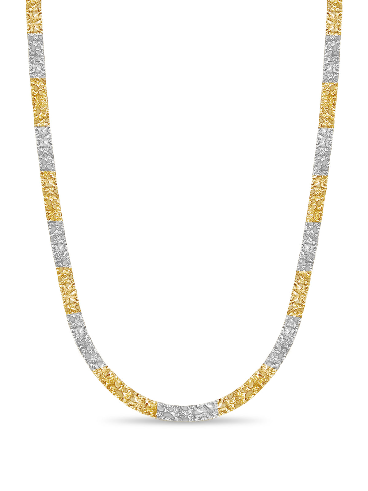 Handmade Solid Gold Nugget Necklace , 7mm