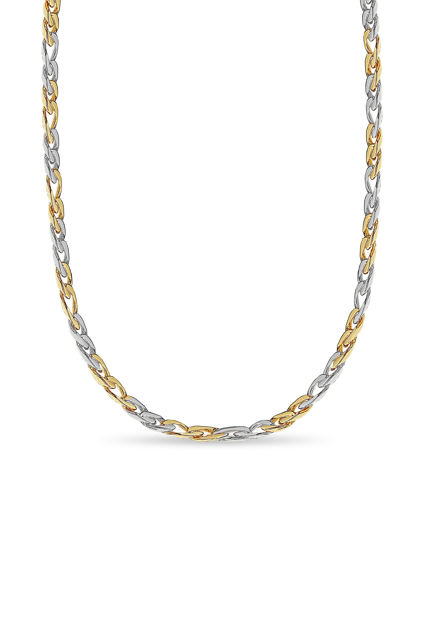 Handmade Solid Gold Figaro Necklace , 8mm