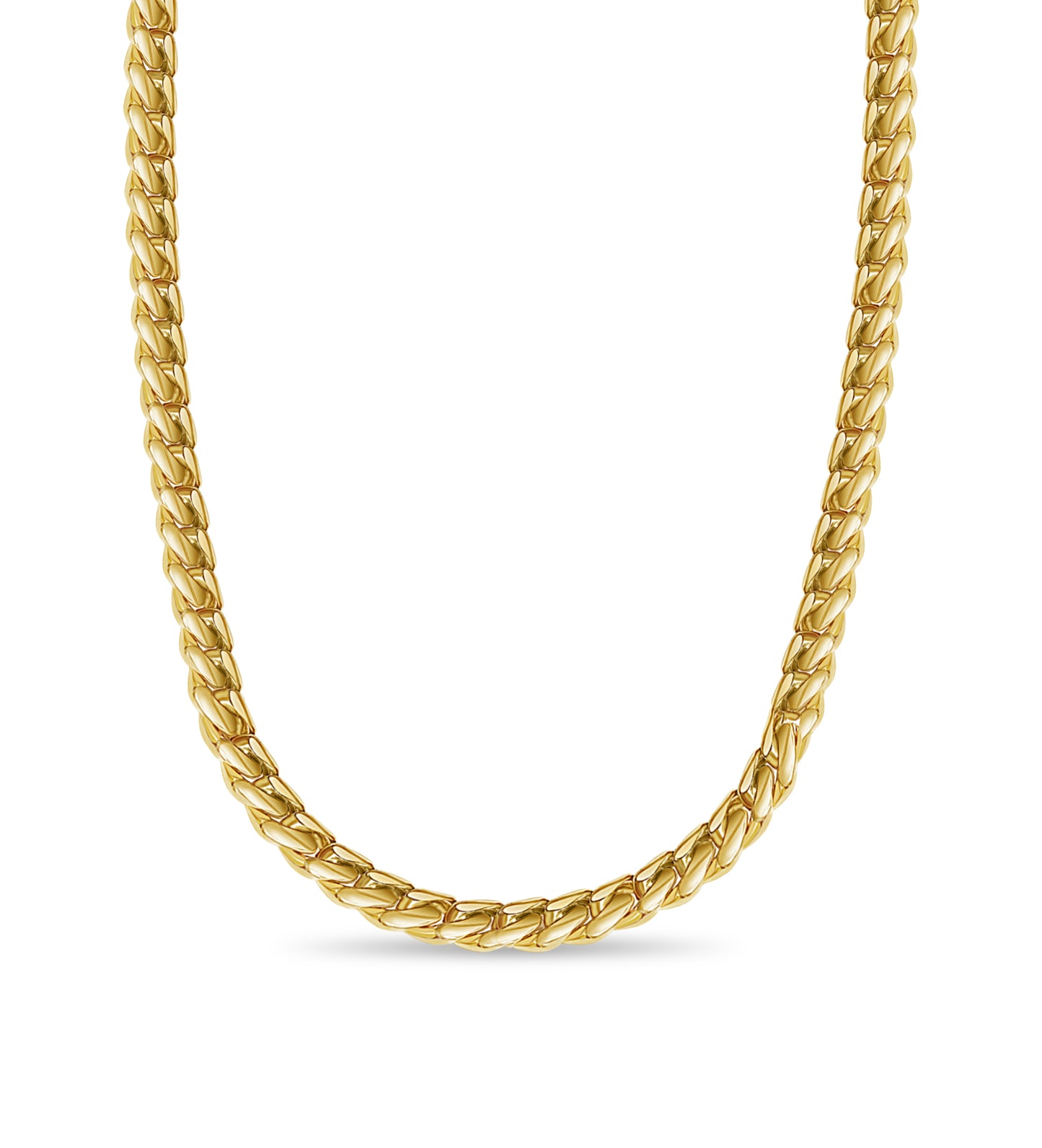 Handmade Solid Gold Miami Cuban Necklace , 13mm