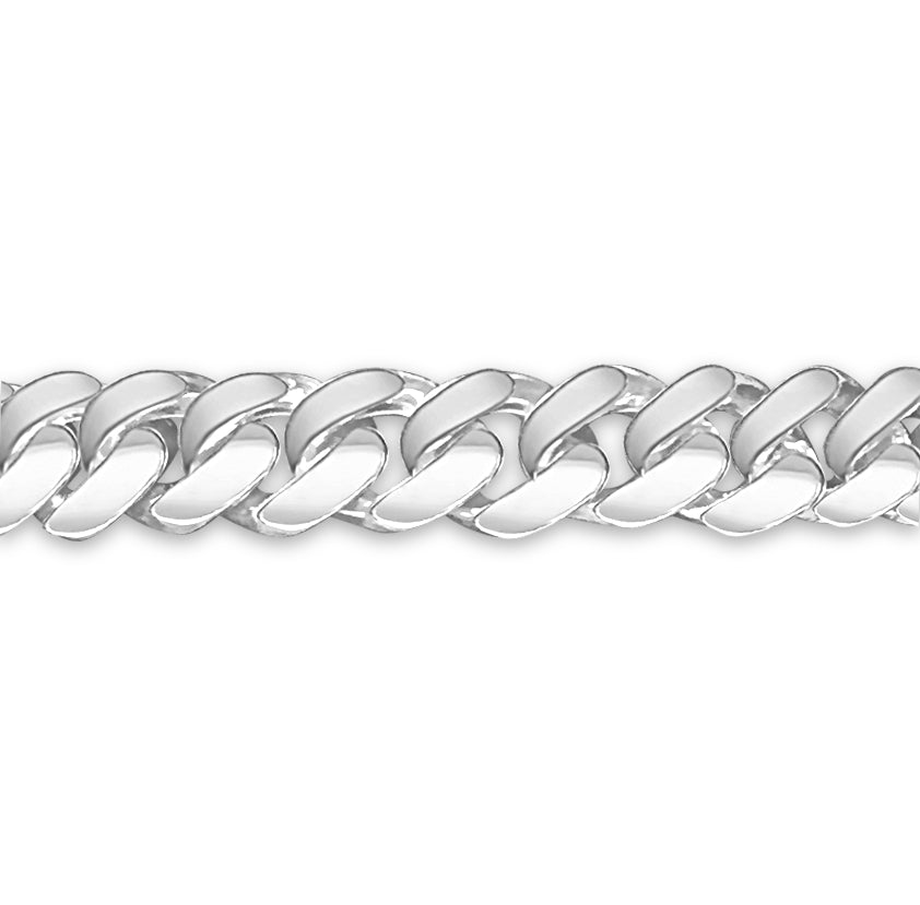 Handmade Solid Gold Curb Necklace , 7mm