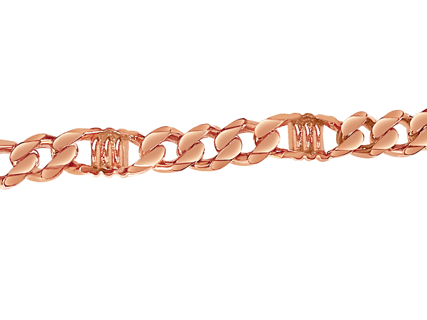 Handmade Solid Gold Curb & Bar Bracelet , 11mm