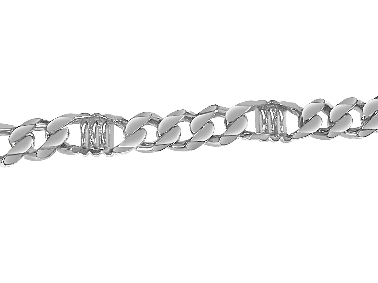 Handmade Solid Gold Curb & Bar Bracelet , 11mm