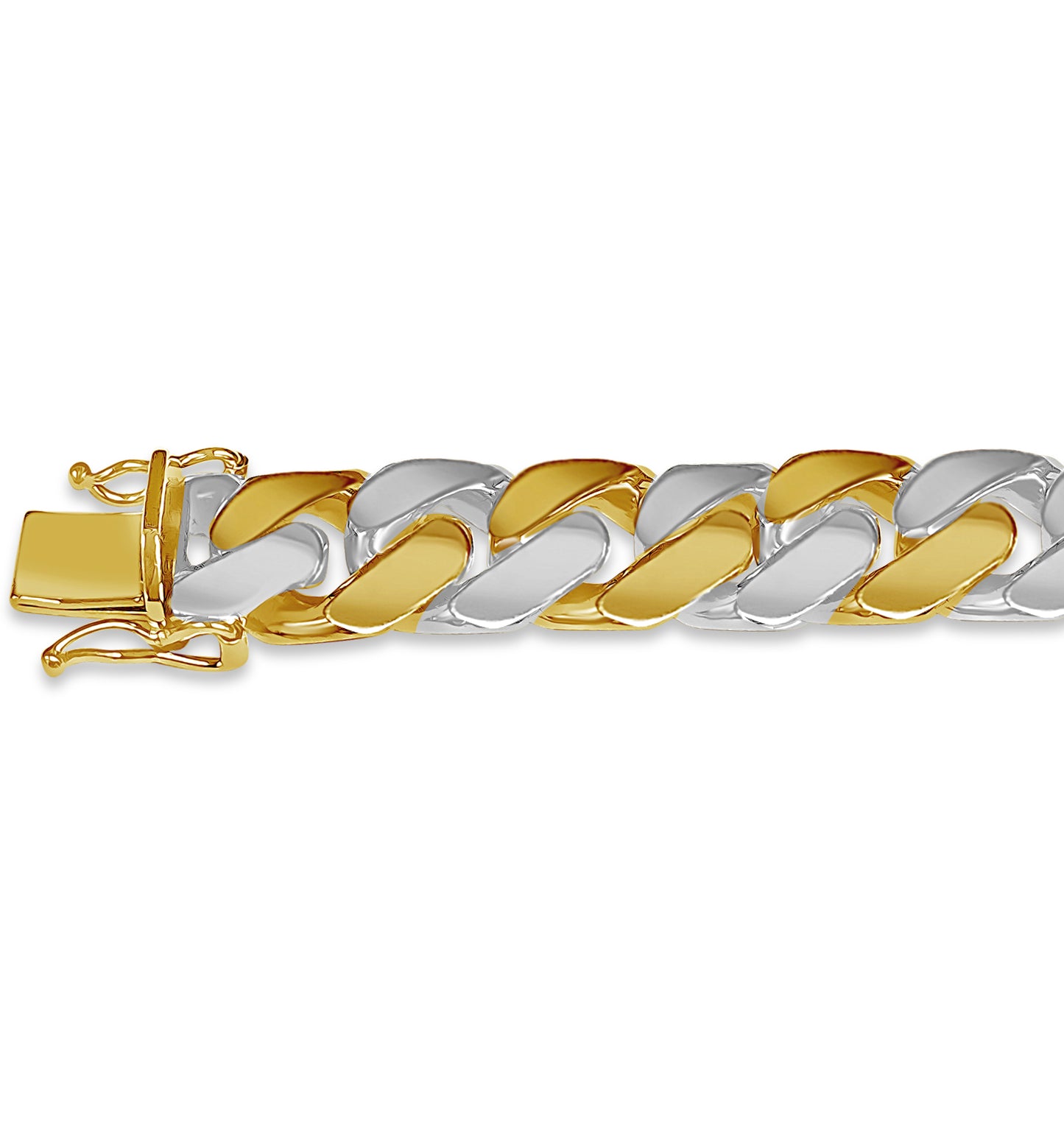 Handmade Solid Gold ID Curb Bracelet , 13mm