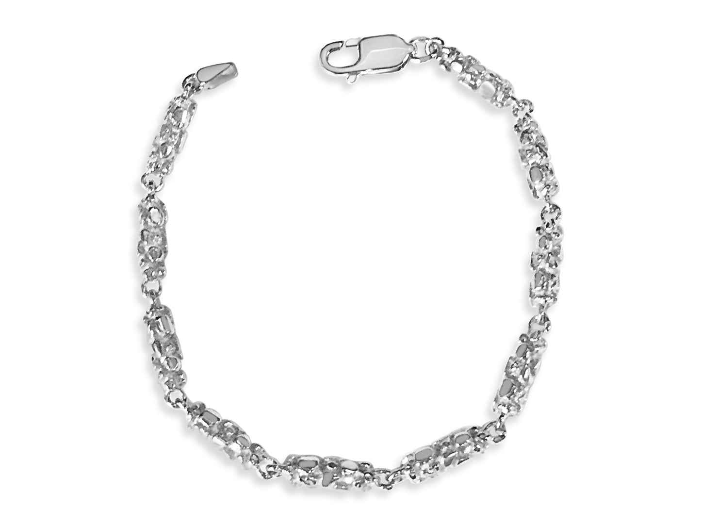 Handmade Solid Gold Nugget Bracelet , 5mm