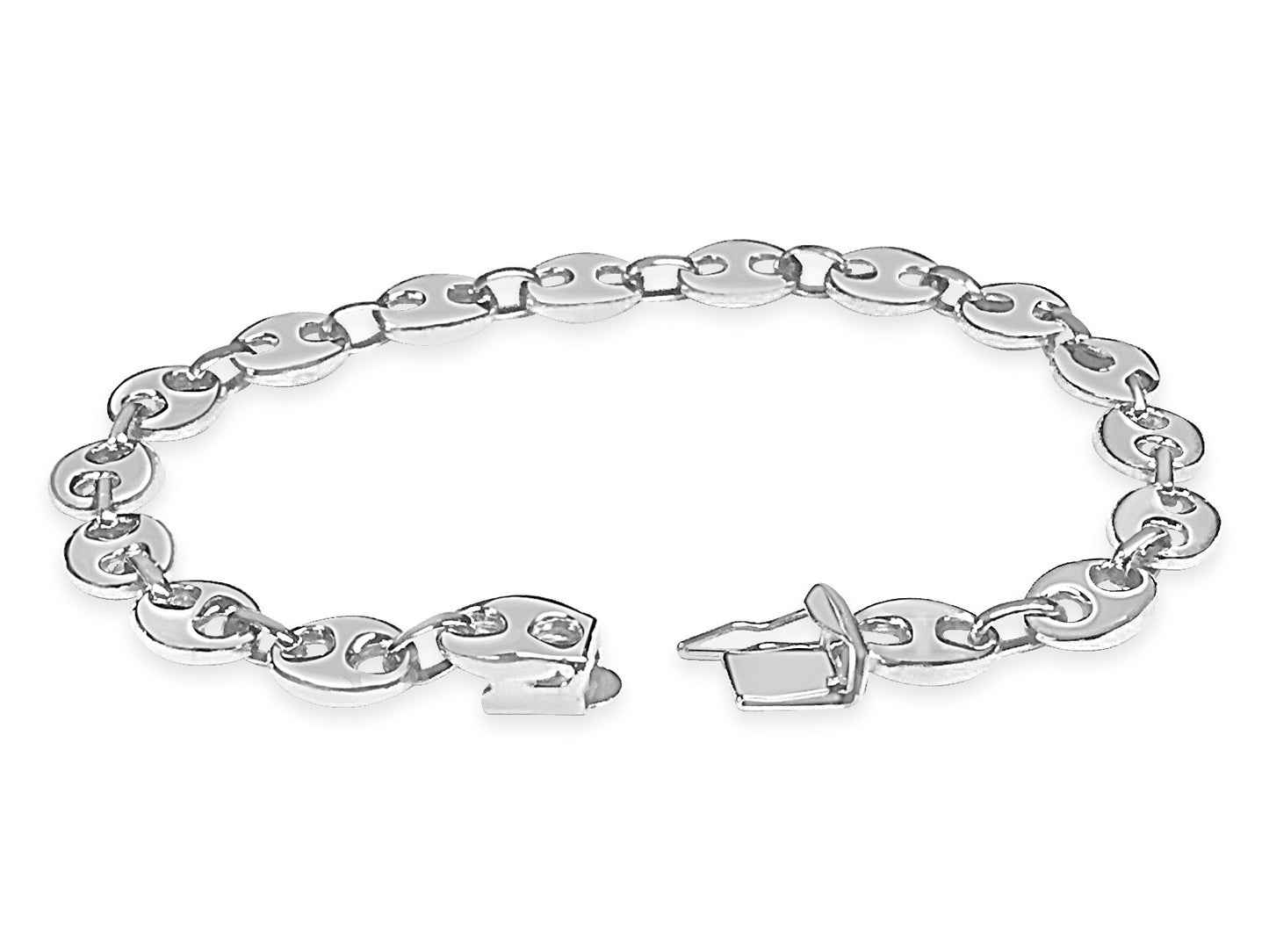 Handmade Solid Gold Mariner Bracelet , 7mm