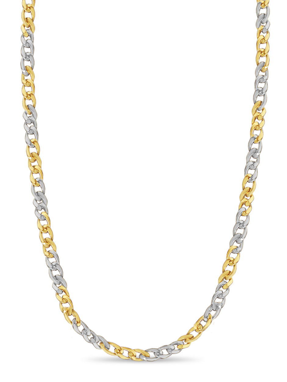 Handmade Solid Gold Curb Necklace , 13mm