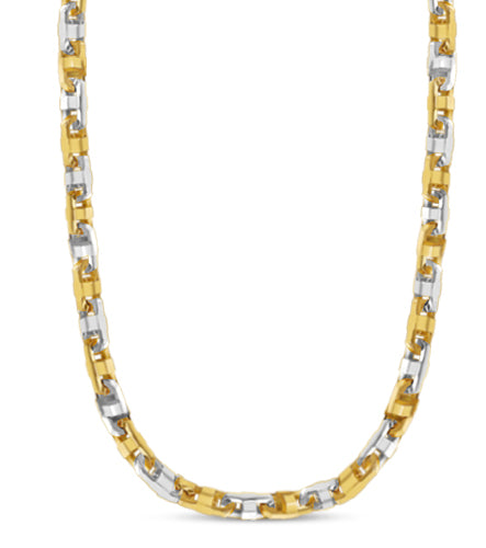Handmade Solid Gold Anchor Mariner Necklace , 15mm