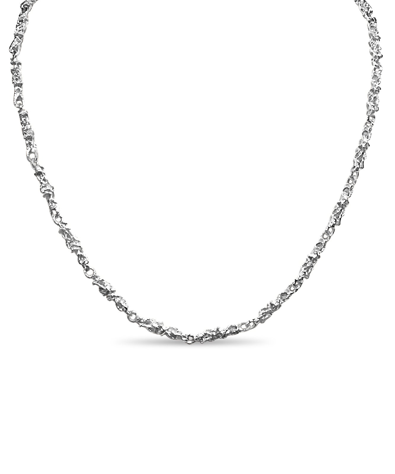 Handmade Solid Gold Nugget Necklace , 5mm