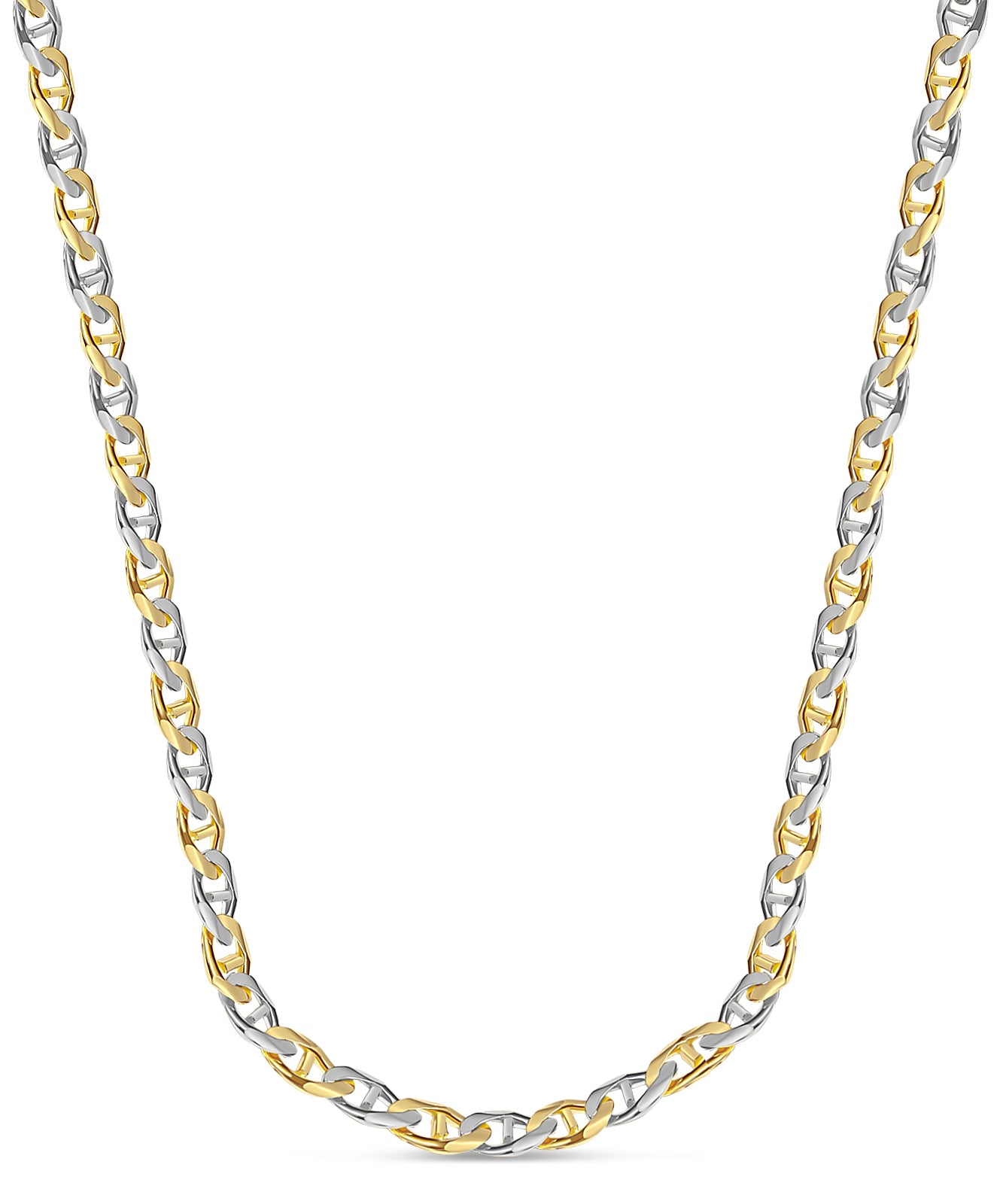 Handmade Solid Gold Mariner Necklace , 17mm