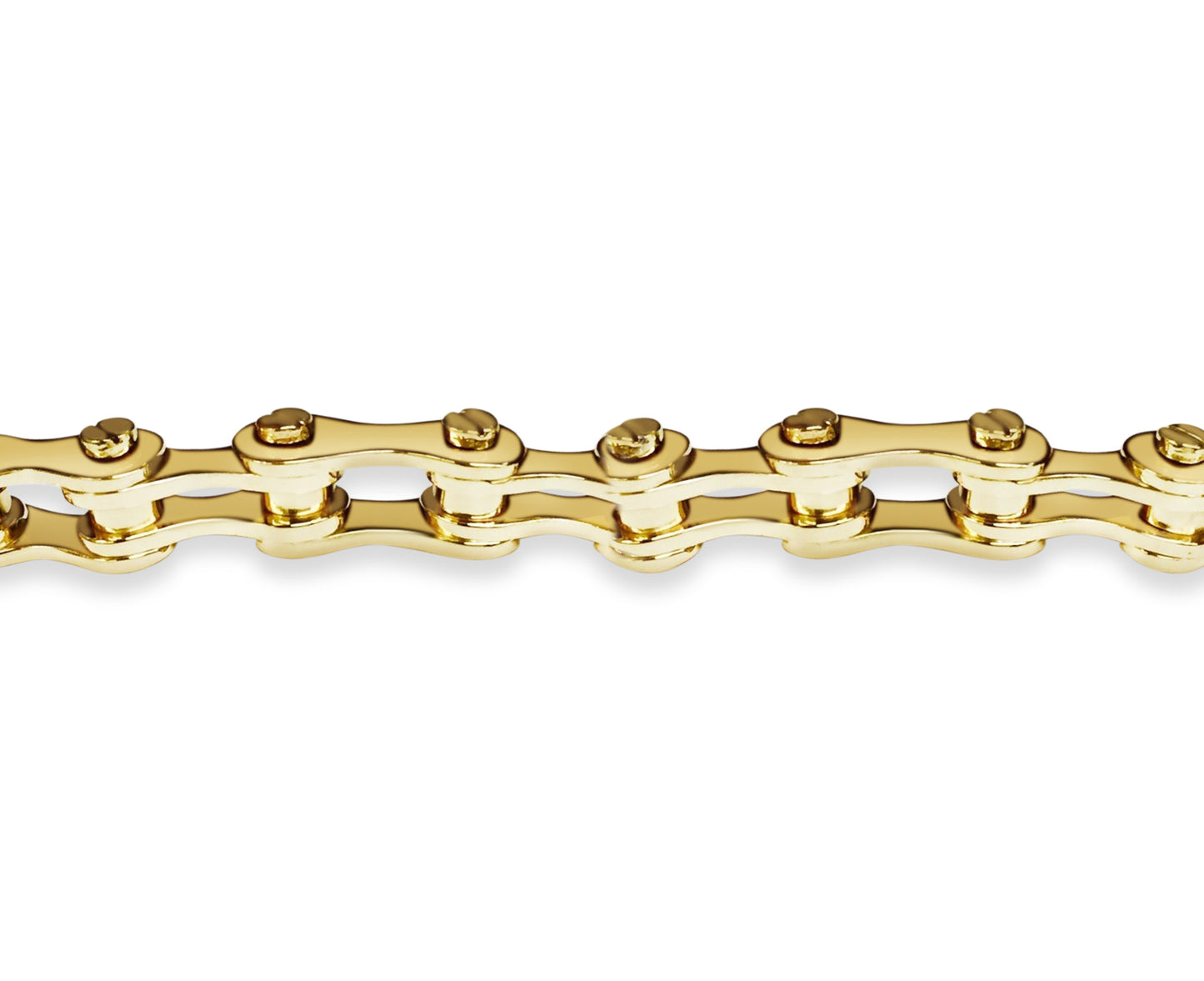 Handmade Solid Gold Motorcycle/Bike Chain Bracelet , 12mm